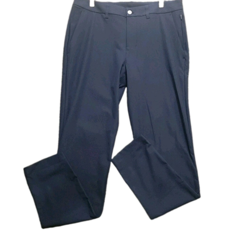 Lululemon ABC Slim Fit Pants Men 31x31 Navy Blue Warpstreme 5-Pocket